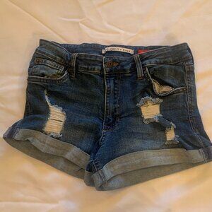 Celebrity Pink The Honey Distressed Denim Shorts Size 5/27